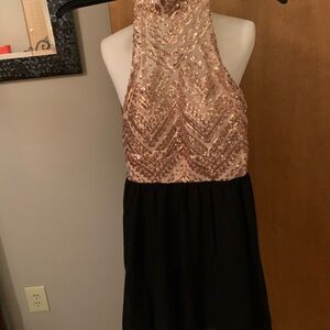 Sequin Halter Special Occasion Dress